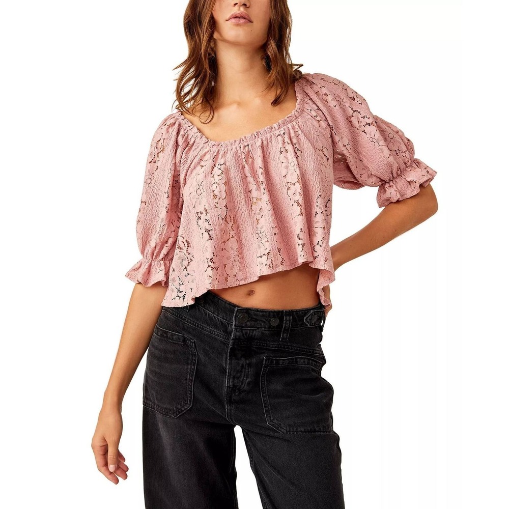 Free People Stacey Lace Top
